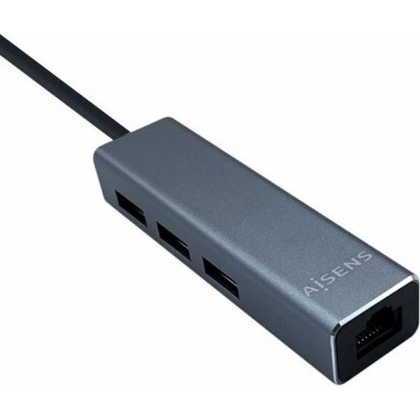 Hub Usb 3.0 Aisens A106-0401/ 3Xusb/ 1Xrj45/ Grigio-image