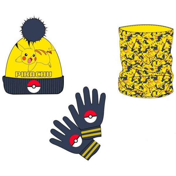 Nintendo - Zestaw AkcesorióW Pikachu: Snood, Czapka I RęKawiczki Na Zimę-image