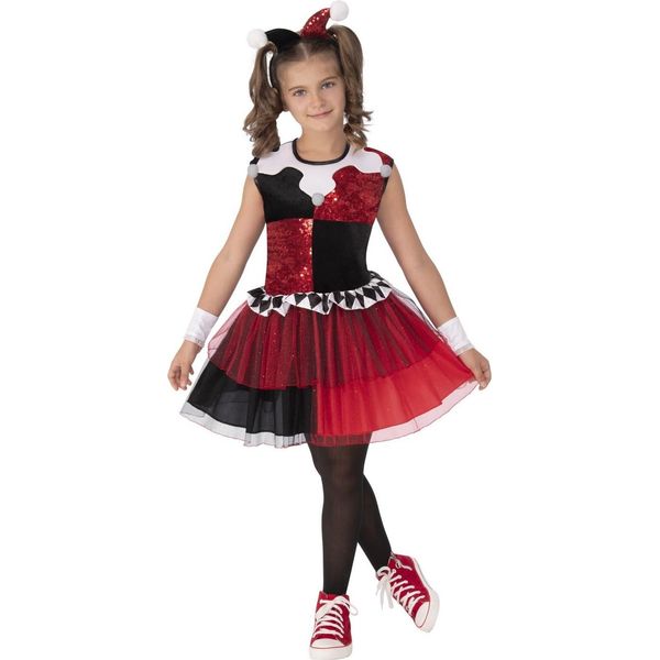 Harley Quinn - Costume - Ragazze BN4836 (M) (Rosso/Nero/Bianco)-image
