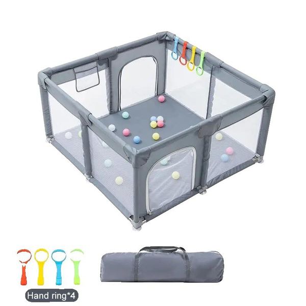 Box Per Bambini, Recinto Di Sicurezza Per Interni, Piscina Di Palline, Grigio 1,2*1,2M-image