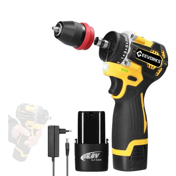 Trapano A Percussione A Batteria, Motore Brushless, Coppia 45Nm, Batteria Yl 168V 2, Eu-image