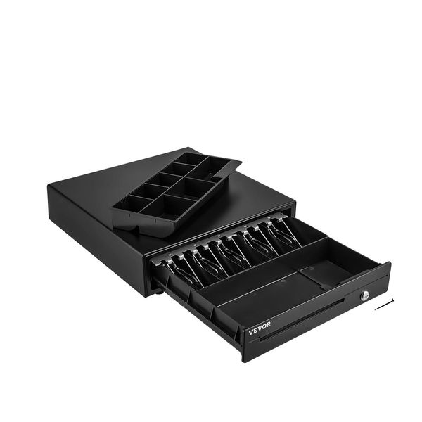 Cassetto Per Contanti, 4/5 Scomparti Per Banconote, 5/6/8 Scomparti Per Monete, Chiusura A Chiave Sicura, 5 Banconote 8 Monete-image