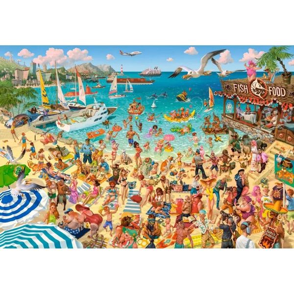 Puzzle Castorland - Divertimento In Riva Al Mare - Puzzle Da 1000 Pezzi-image