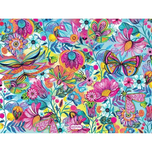 Puzzle Bluebird Gioco Di Posa Fleurs Et Papillons - 1000 Pezzi Colorati-image