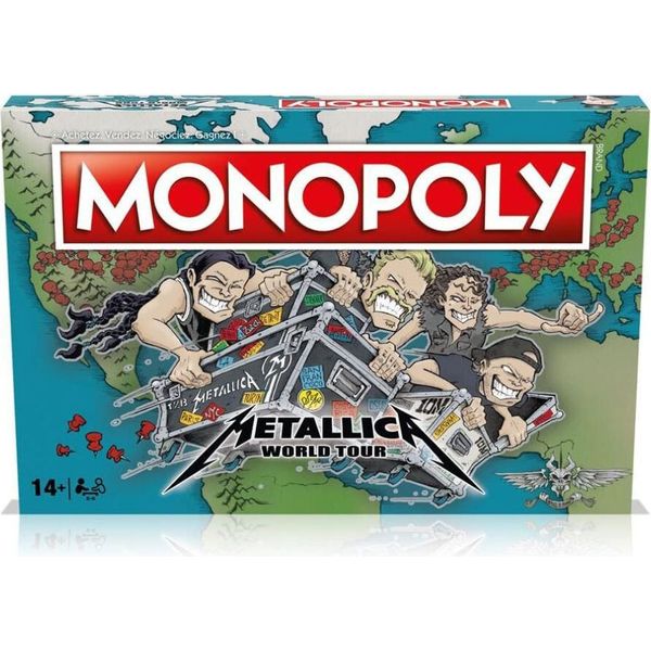 Monopoly Metallica: ŚWiatowa Trasa - Wersja Francuska (Gra Planszowa)-image
