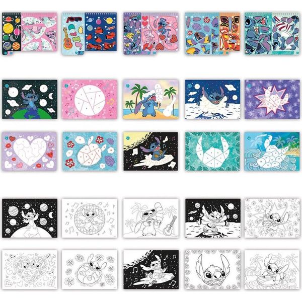 Totum Lilo & Stitch - Set Per Colorare E Incollare I Numeri - Disegni Adesivi Creativi Per Bambini - Divertimento Con Il Punto-image