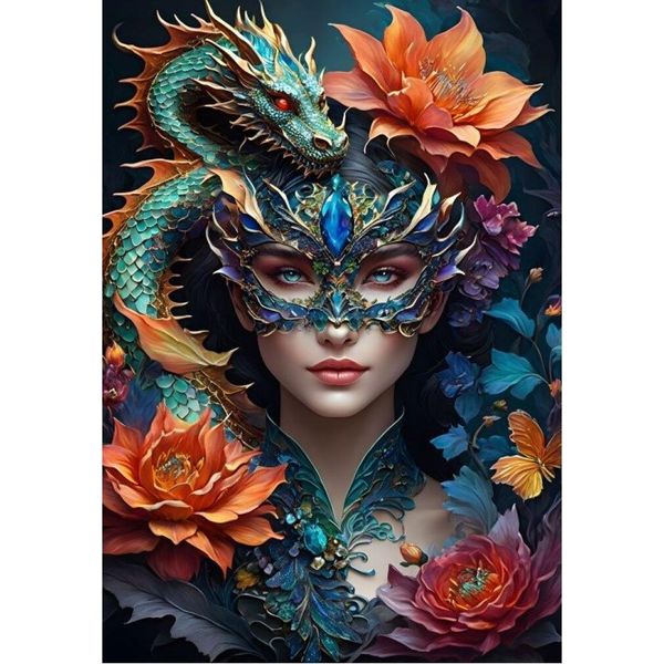 Puzzle Bluebird Legespiel Lady With A Dragon - 1000 Teile Puzzle-image