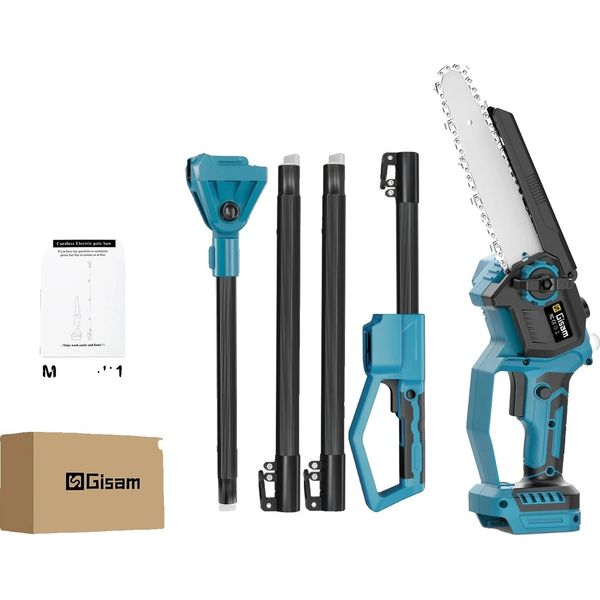 Motosega Elettrica Telescopica, Motore Senza Spazzole, Utensile Da Giardino 2 In 1, Senza Batteria Senza Presa Di Corrente-image