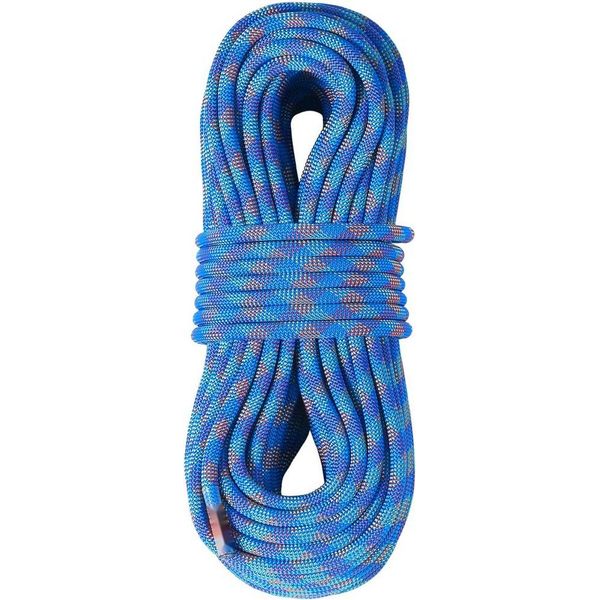 Corda Da Arrampicata Dinamica 50 M - Poliestere Blu 10,2 Mm Per Esterni - Arrampicata, Escursionismo, Soccorso, Campeggio - Resistenza Alla Trazione 25 Kn-image