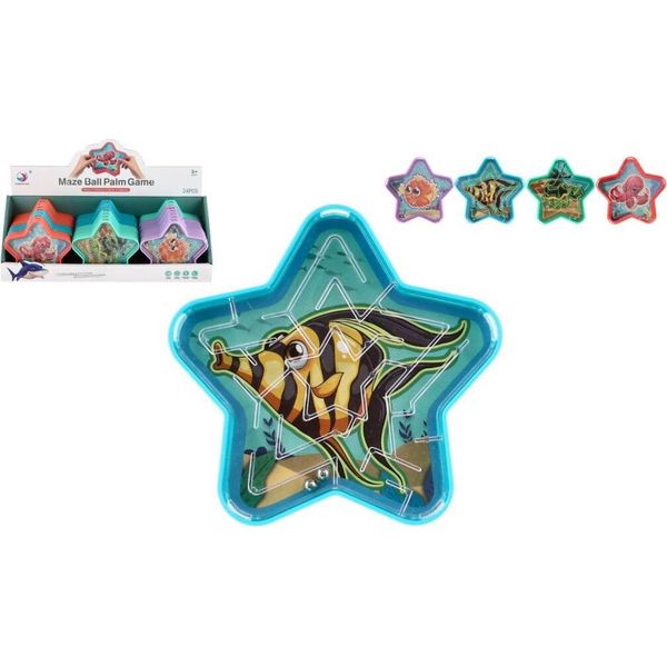 Puzzle A Labirinto Con Stella In Plastica 9 Cm - Mix Di Colori-image