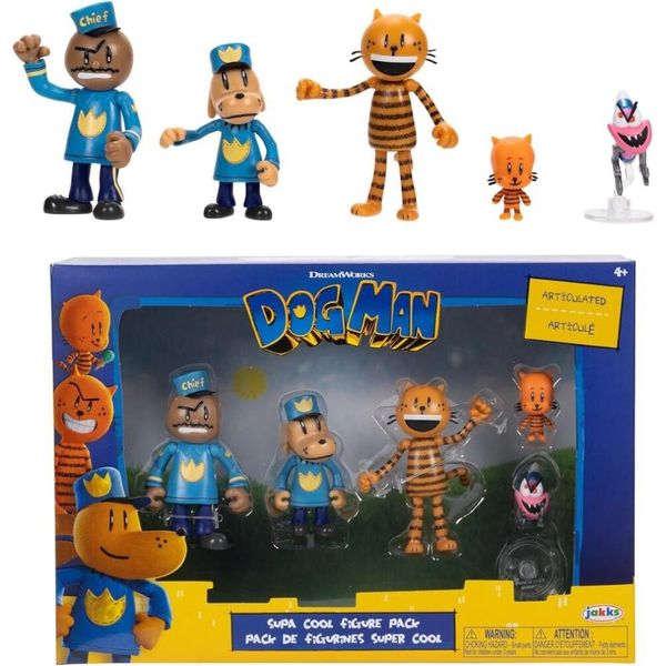 Jakks Pacific - Figurki Premium Dogman Pack 5 Postaci 6Cm Kolekcjonerskie-image