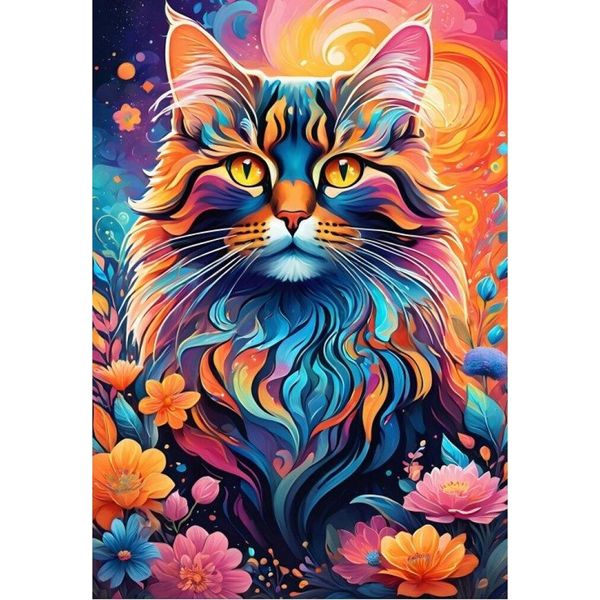 Puzzle Alipson Gatto Multicolore - 1000 Pezzi In Plastica-image