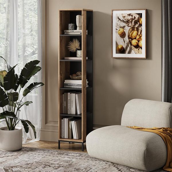 Vicco Libreria Eliza, 36 X 188 Cm Con 5 Scomparti, Quercia Vichinga-image