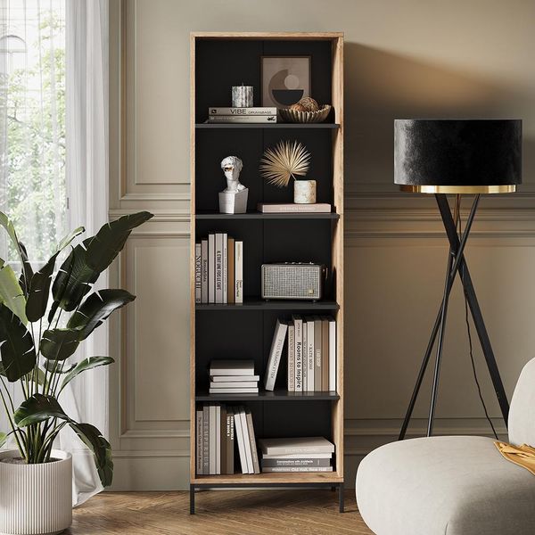 Vicco Libreria Eliza, 60 X 180 Cm Con 5 Scomparti, Quercia Vichinga-image