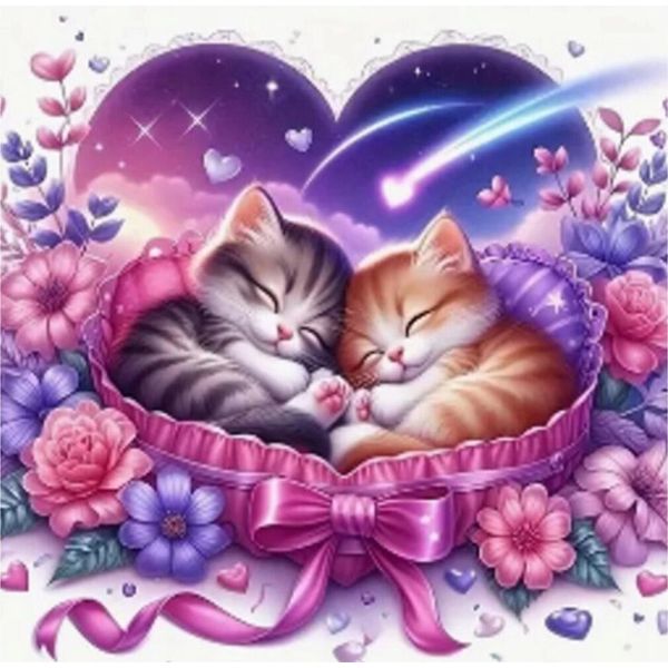 Norimpex Quadro Diamantato Gattini Addormentati 30X40Cm-image