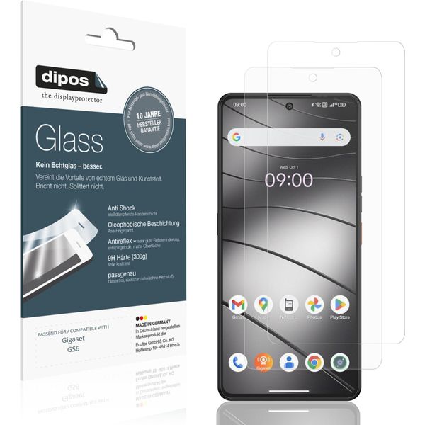 2X Pellicola Protettiva Per Gigaset GS6 Protezione Opaco Vetro Flessibile 9H Dipos-image