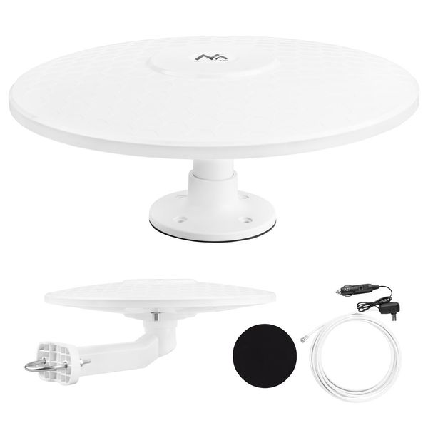 Antenna Omnidirezionale Maclean DVB-T/T2 Hevc Attiva Per Camper 12V MCTV-103-image