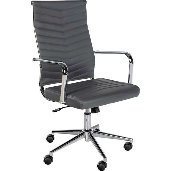 Sedia Ergonomica Per Ufficio - Sedia Da Ufficio - Elevato Comfort Di Seduta, Regolabile In Continuo | Colore: Grigio-image