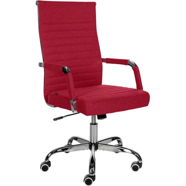 Sedia Da Ufficio Ergonomica - Sedia Da Ufficio - Regolabile In Altezza, Design Confortevole | Colore: Rosso | Materiale: Polvere-image