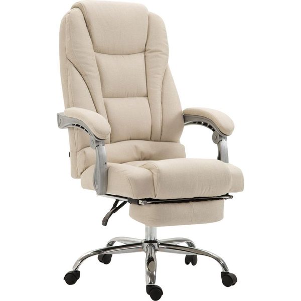 Sedia Da Ufficio Ergonomica - Sedia Da Ufficio - Altezza Del Sedile Regolabile In Continuo. Colore: Crema-image