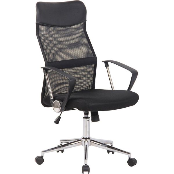 Sedia Girevole Per Ufficio - Sedia Ergonomica - Polvere In Rete Traspirante, Massimo Comfort | Colore: Nero-image