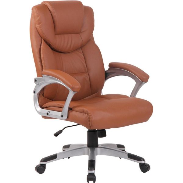 Sedia Ergonomica Per Ufficio - Sedia Da Ufficio - Girevole E Inclinabile Per Un Comfort Ottimale | Colore: Marrone Chiaro-image