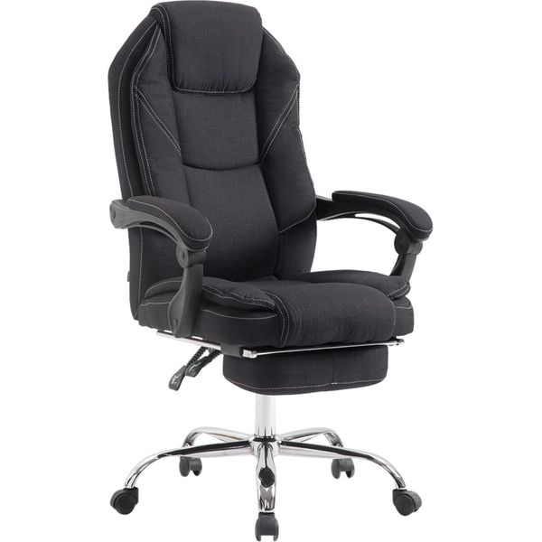Sedia Ergonomica Per Ufficio - Sedia Da Ufficio - Schienale E Poggiapiedi Regolabili | Colore: Nero-image