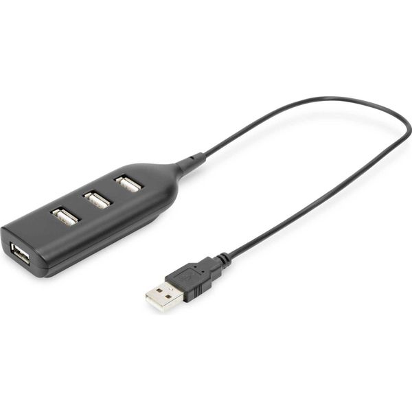 Digitus AB-50001-1 Digitus Usb 2.0 Hub 4-Port 4 X Usb A/F At Connected Cable-image