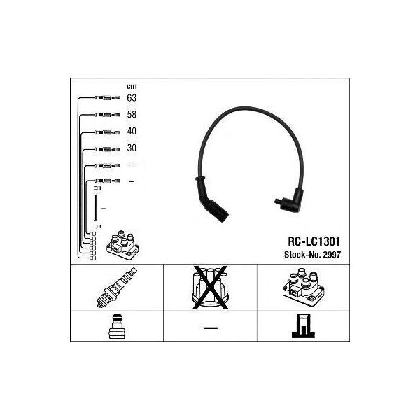 Ngk 2997 Set Cavi Accensione Set Cavi Accensione Per Lancia Y10 (156)-image