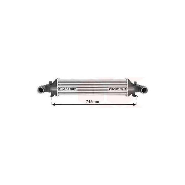 Van Wezel 30004593 - Intercooler Oe 204 500 0200 Per Classe C (W204), Classe C (C204), Classe C (S204), Cls (C218), Cls (X218), Classe E (W212), Classe E (A207), Classe E (C207), Classe E (S212), Classe Glk (X204), Slk (R172)-image