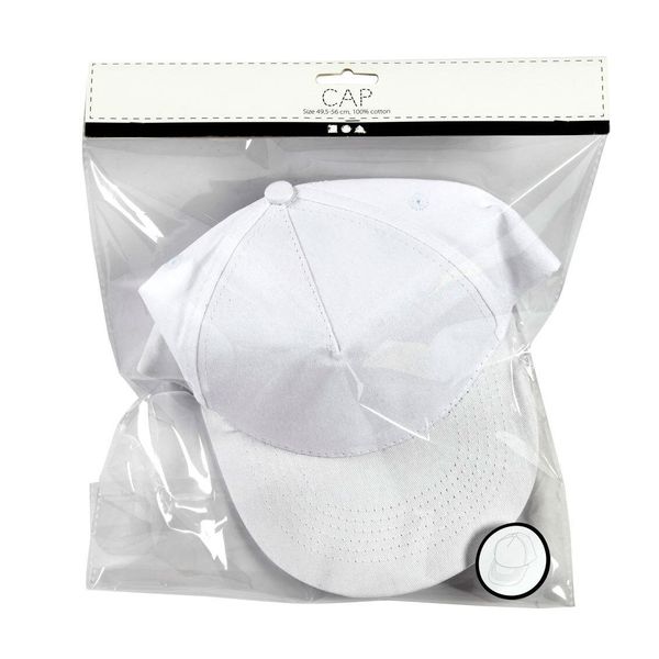 Creativ Company Cc Cappello Da Baseball In Cotone 49-56 Cm Bianco-image