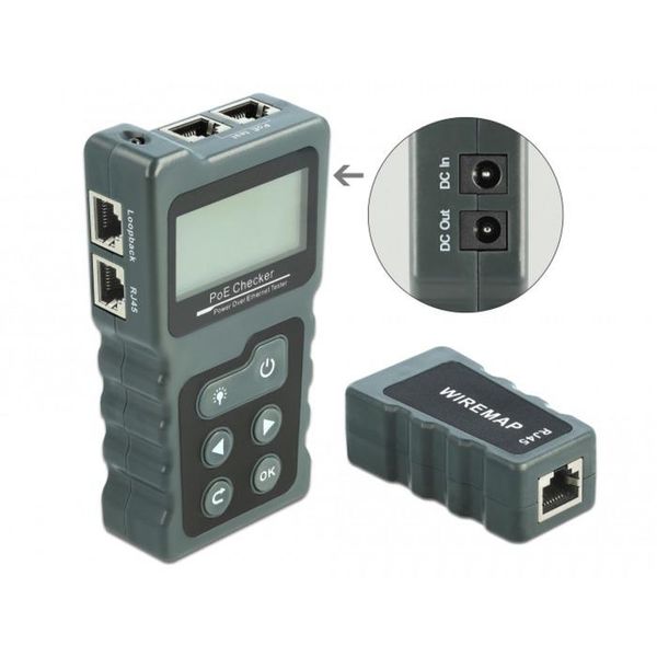 Delock Delock Lcd Tester Per Cavi RJ45 / Poe / Dc-image