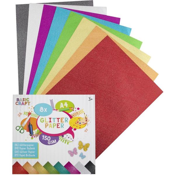 Carta Glitterata Grafix A4 - 8 Fogli-image