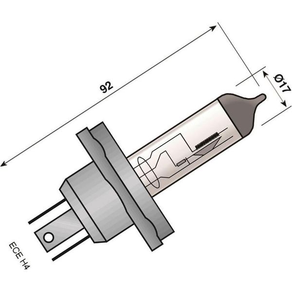Lampadina Alogena Per Fari, Base P45T Spahn 6 V 60/5-image