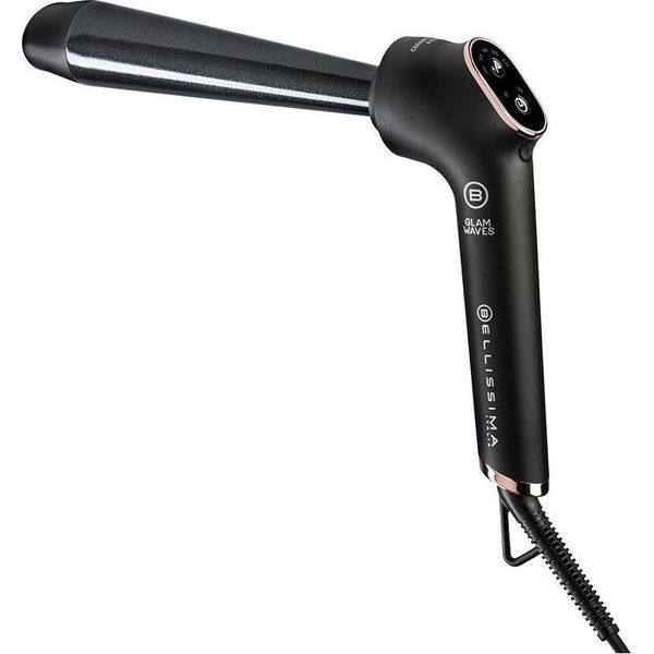 Bellissima Imetec Glam Waves Ferro Arricciacapelli Forma Conica Display 5 Temperature Rosa Nero-image