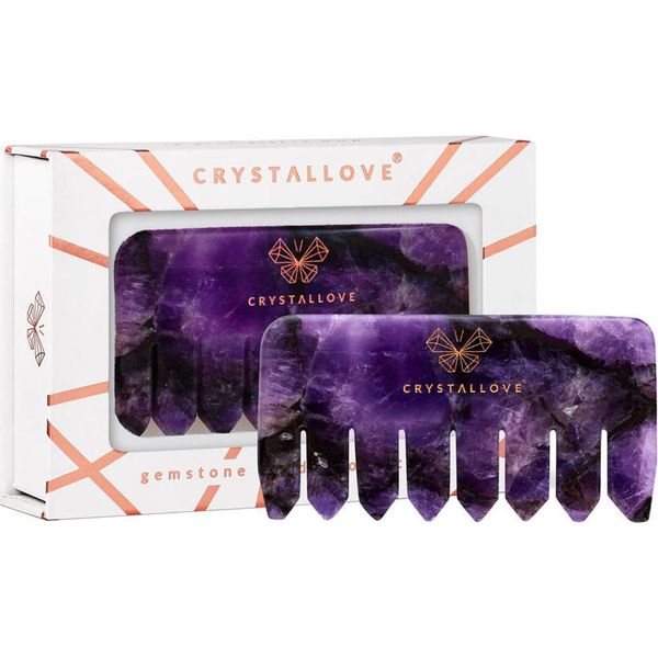 Crystallove Pettine Per Il Massaggio Del Cuoio Capelluto In Ametista-image