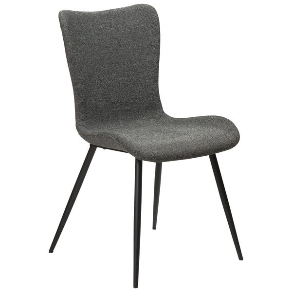 (Set Di 2) Medusa Dan-Form Sedia Da Pranzo Bouclé Grigio Scuro.-image