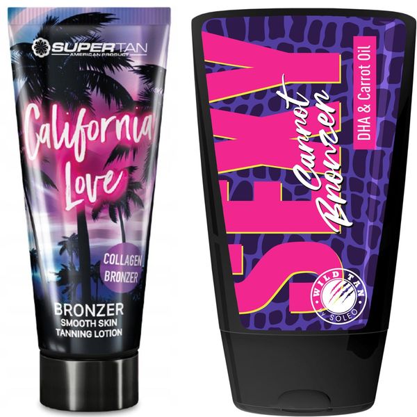 Bronzer California Love & Sexy Carrot Di Supertan - Abbronzatura E Idratazione Perfetta 200Ml + 125Ml-image