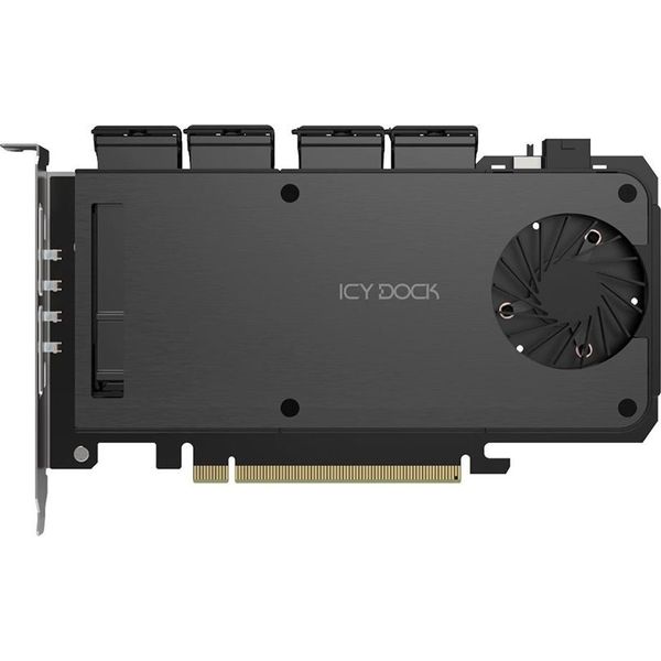 Icy Dock MB204MP-B Icydock Adapter 4 X M.2 Nvme Ssd Mobile Rack Adapter Card Fo-image