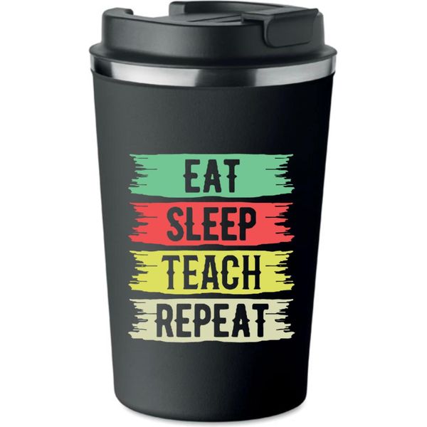 Tazza Termica Premium Per La Festa Dell'insegnante Eat Sleep Teach Repeat KT_112-image