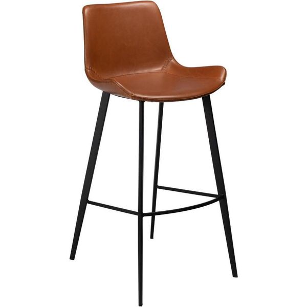 (Set Di 2) Sgabello Da Bar Hype Dan-Form In Pelle Finta Marrone Chiaro.-image