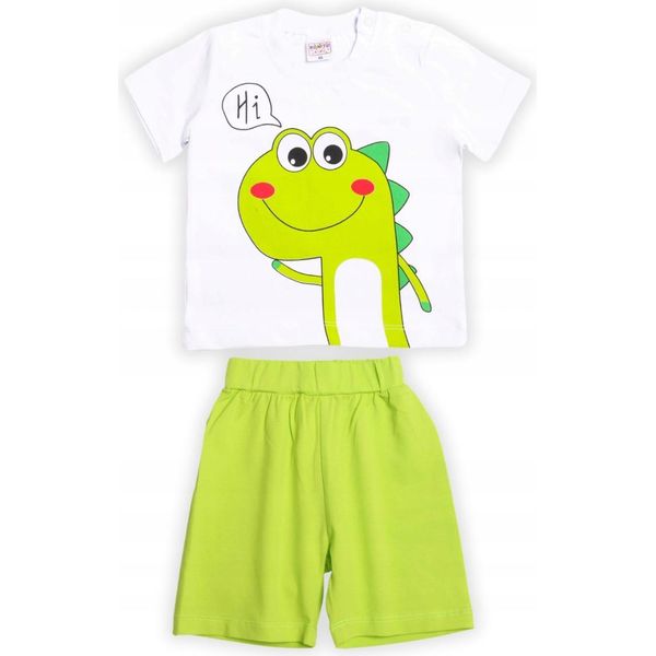 Bonito | Set Completo T-Shirt E Pantaloncini - Cotone 86 - Bianco - Comodo E Alla Moda Per Ragazzi-image