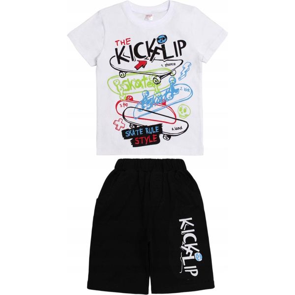Bonito | Set Bambino - T-Shirt E Pantaloncini - Taglia 110 - 100% Cotone - Comodo E Alla Moda-image
