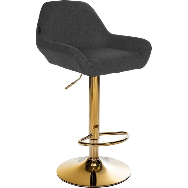 Sgabello Da Bar Con Parapolvere - Sgabello - Regolabile In Altezza Per Un Maggiore Comfort | Colore: Nero-image