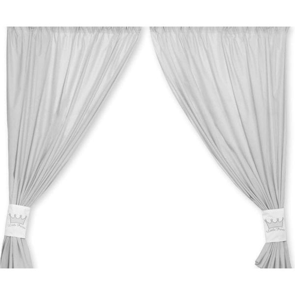 Tende Per Cameretta - Tende Per Bambini - 100 % Cotone, Facili Da Lavare, Set Di 2, Grigio-image