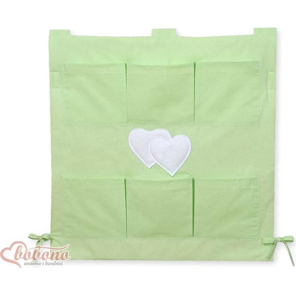 Organizzatore Per Lettino Appeso, Borsa Portaoggetti, Pratico 6 Scomparti Con Cuore Applicato-image