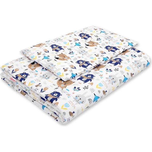 Set Di Biancheria Da Letto A 2 Pezzi - Set Copripiumino Per Neonati - Extra Morbido E Modellabile, 135 X 100 Cm, Blu Navy-image