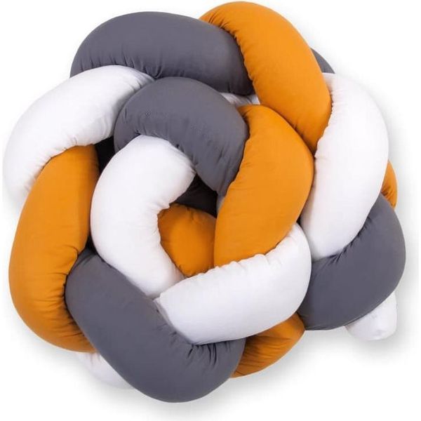 Paracolpi A Treccia, Copertina Per Lettino, 100 % Cotone Morbido, Protezione Ottimale Del Bambino-image