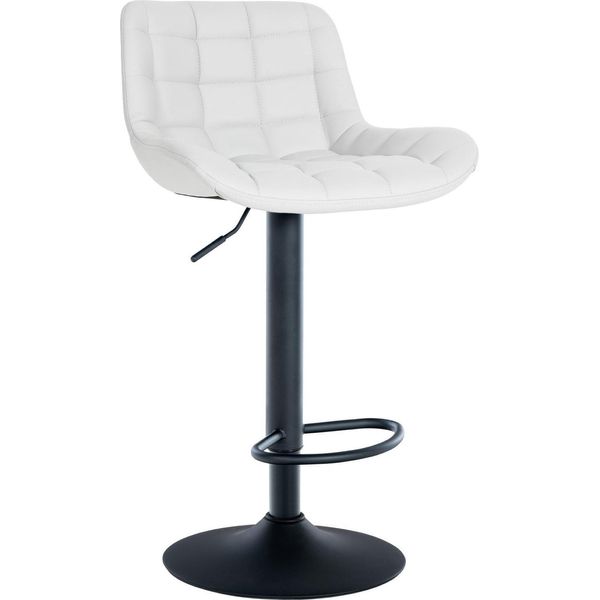 Sgabello Da Bar - Seduta Elegante - Design Regolabile In Altezza, Comfort E Design Moderno | Colore: Bianco | Materiale: Pelle Finta-image