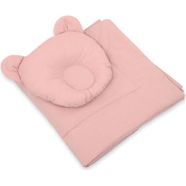 Set Per Neonati, Set Per Culla, Traspirante E Delicato Sulla Pelle, Cotone Oeko-Tex, Rosa Pastello, 2 Pezzi-image